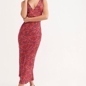 Free People Ohh La La Midi Dress - Red size 0